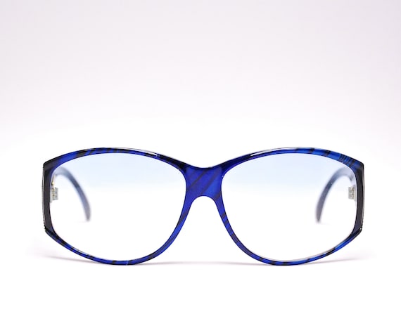 Vintage 1980's JACQUES FATH Blue Sunglasses with Brand New CR39 Lenses / Model# 871-8 JF42 / Disco / Rare Collectable Retro #2148