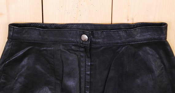 1980's/90's Black PELLE CUIR Leather Pencil Skirt… - image 6
