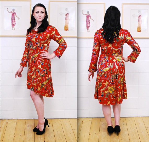 1980's/90's Scarlet CHRISTIAN LACROIX Pret a Porter Silk Dress / Made in  Italy / Party Dress / Rare Collectable Retro - Etsy