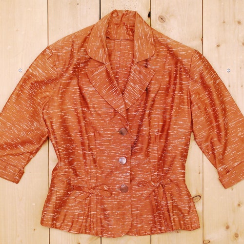 1940's/50's Brown Peplum Jacket and Pleated Skirt shops Suit / Rare Collectable Retro / bjr