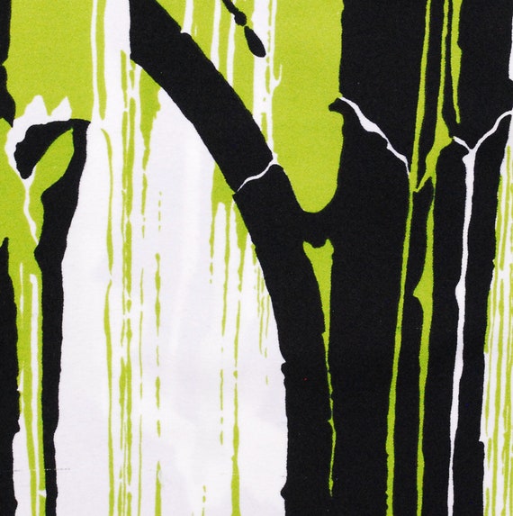 1960's LANVIN Black & Green Abstract Print Mod Sh… - image 9