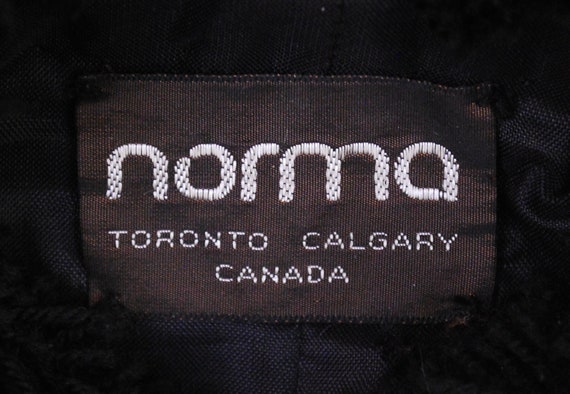 1980's/90's Black NORMA Rag Knit Tye Dye Print Ha… - image 8