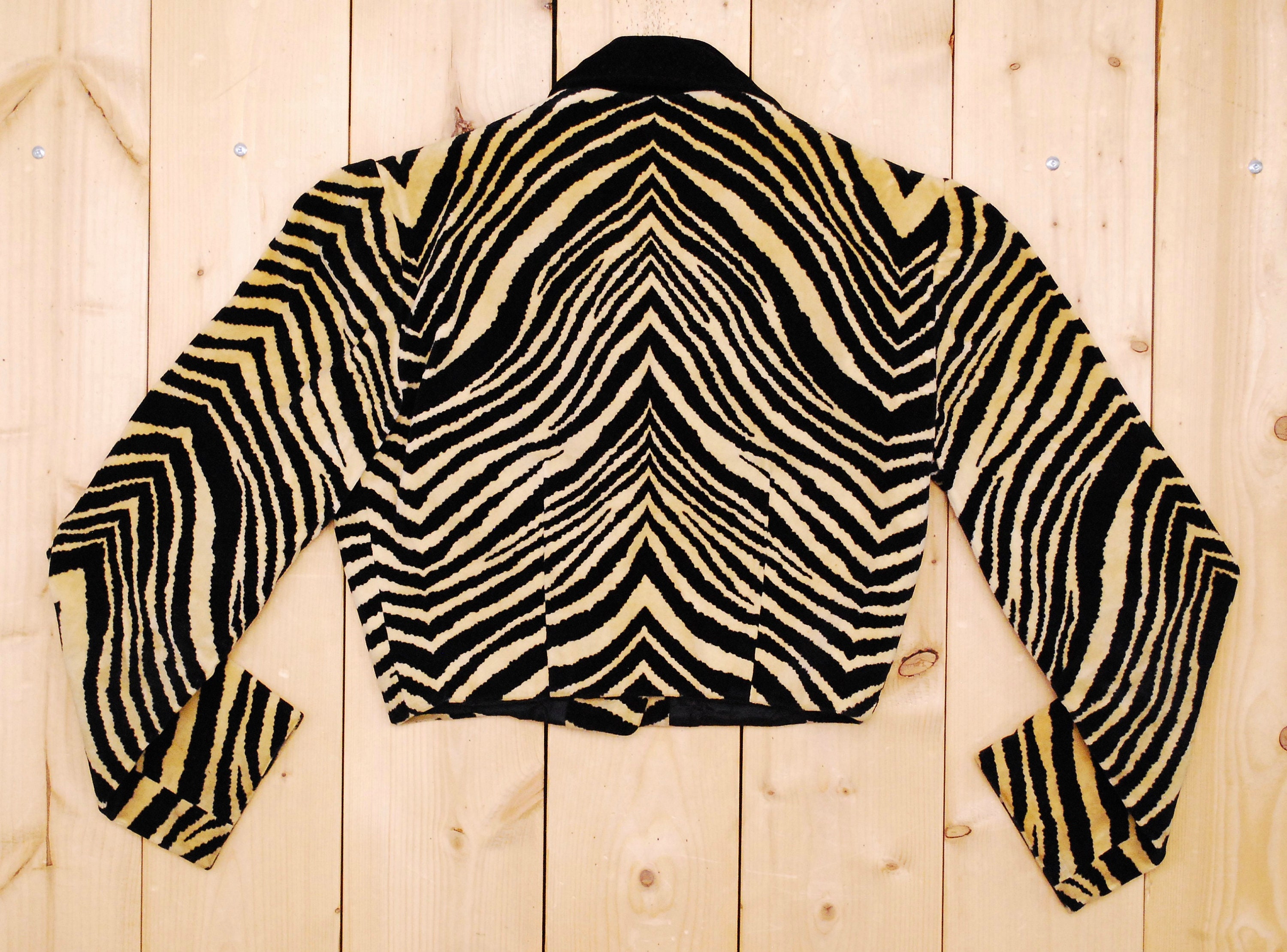 ジャケット・アウター vintage zebra jacket 1980's/90's Woman's Zebra Print Cropped Jacket / Punk / Rare