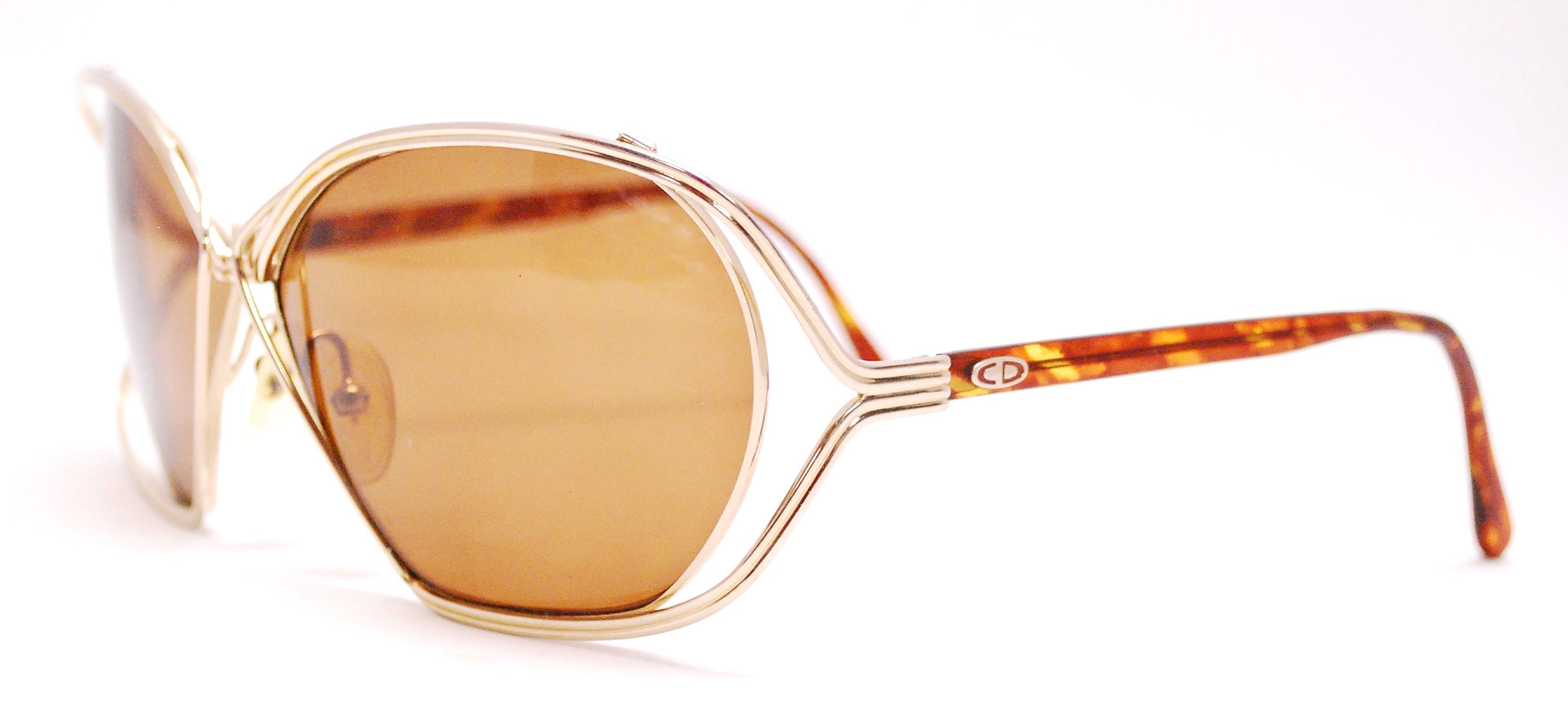 小物 Christian Dior Vintage sunglasses 80s Vintage 1980's CHRISTIAN DIOR Oversize Sunglasses With Brand