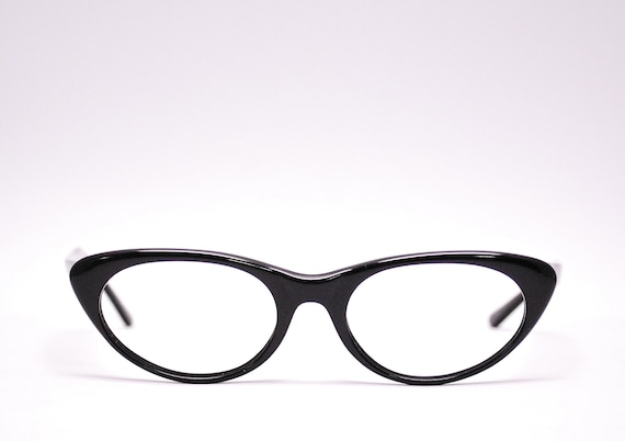 1950's/60's Jet Black LIBERTY U.S.A. Cat Eye Eyeg… - image 1