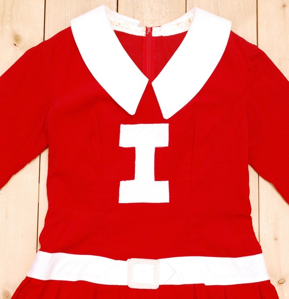 1950's/60's Red Corduroy "I" Varsity Cheerleader … - image 7