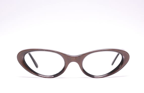 1950's/60's MIRABEL Brown Cat Eye Eyeglasses / Mi… - image 1