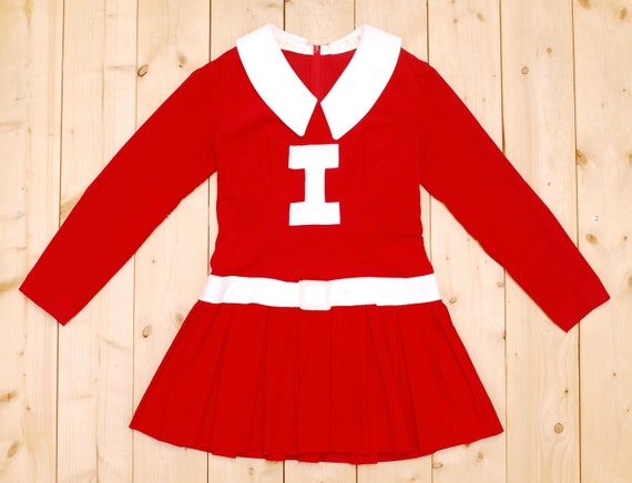 1950's/60's Red Corduroy "I" Varsity Cheerleader … - image 6