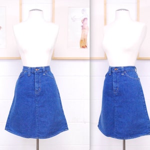 1970&#39;s GWG Denim Skirt / Union Made / Rare Collectable Retro / bjr