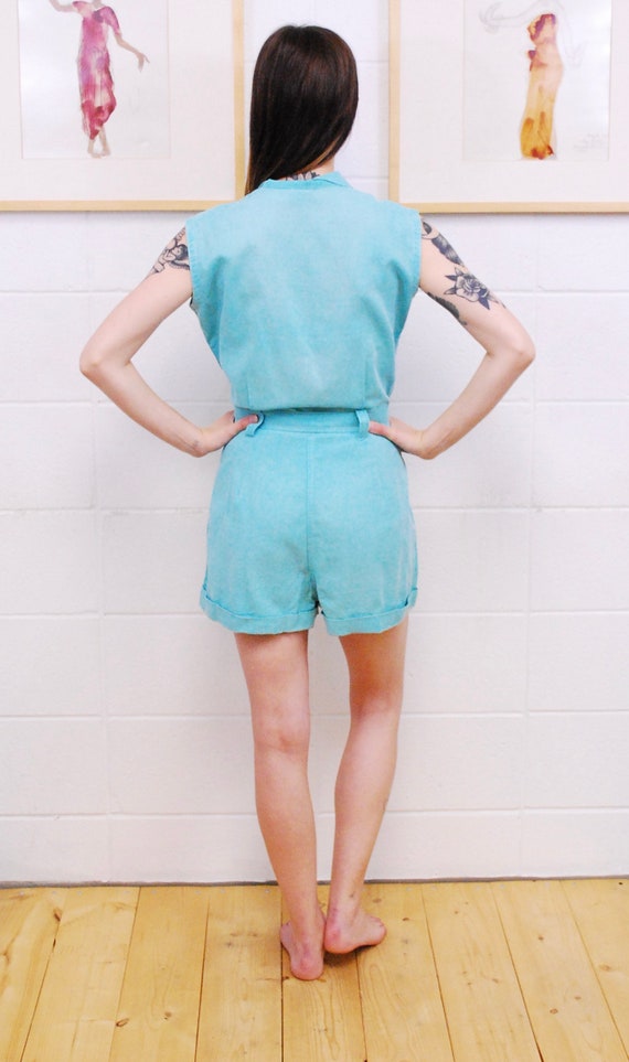 1950's/60's Seafoam Romper / Play Suit / Onesie /… - image 6