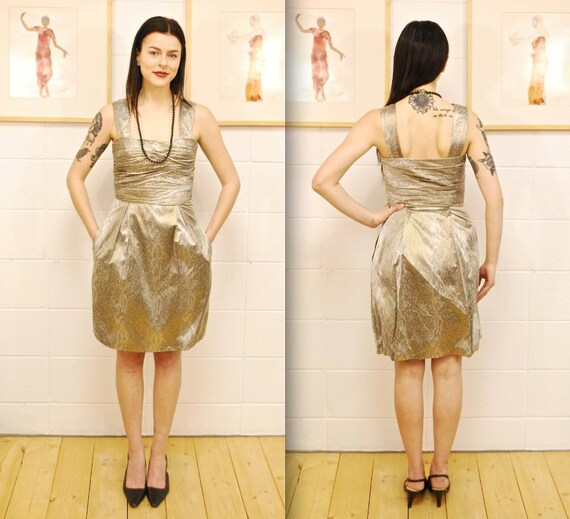 1990's DIANE Von FURSTENBERG Silver and Gold Metallix Sleeveless Party Dress With Pockets / Rare Collectable Retro - Etsy 1990's DIANE Von FURSTENBERG Silver and Gold Metallix Sleeveless Party Dress With Pockets / Rare Collectable Retro - Etsy