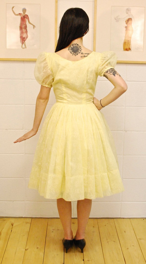 pale yellow chiffon dress