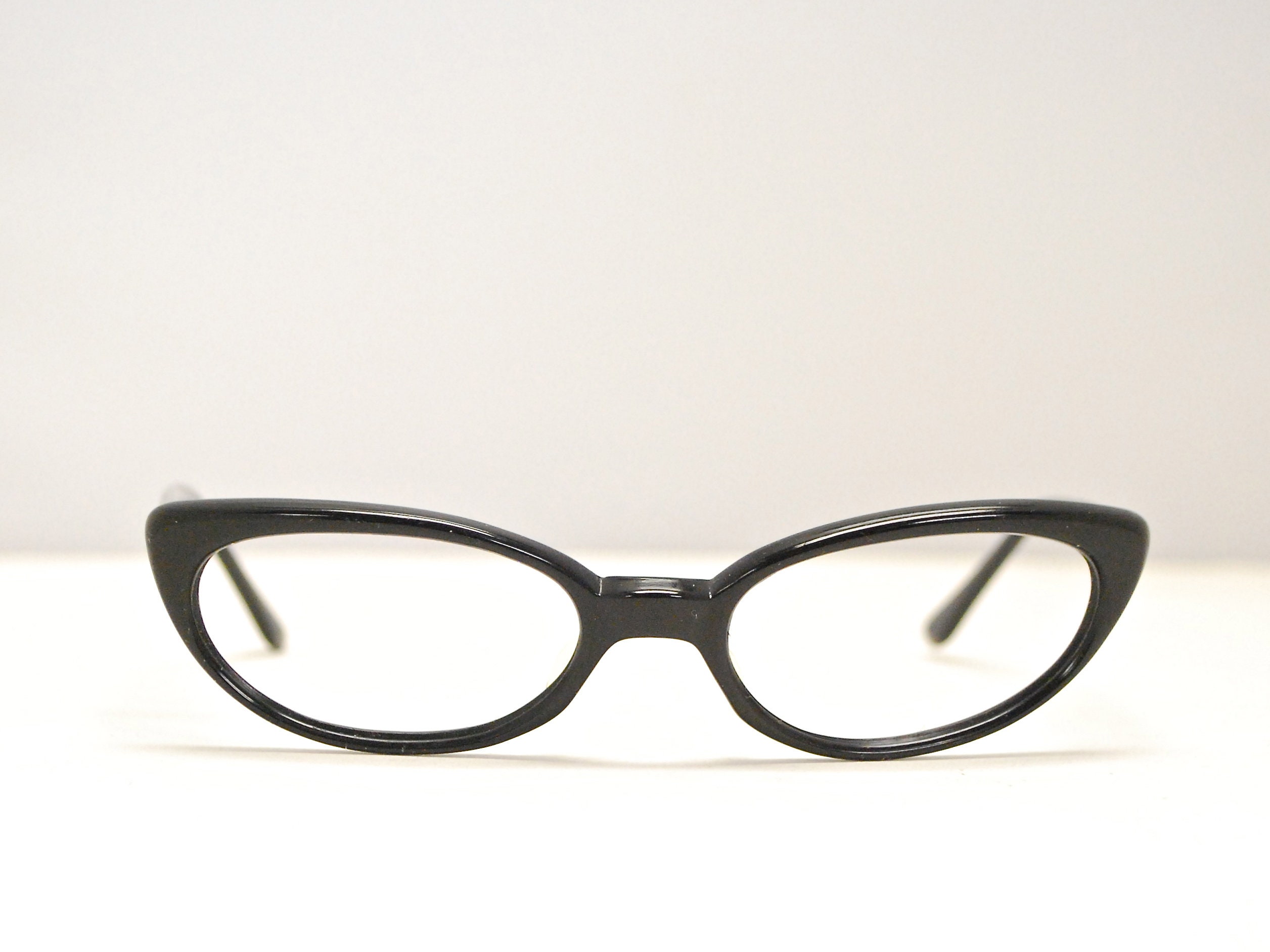 Vintage 1960's 50s Marine Frames Glasses Eyeglasses Made in USA Black Eyeglasses Clothing, Shoes