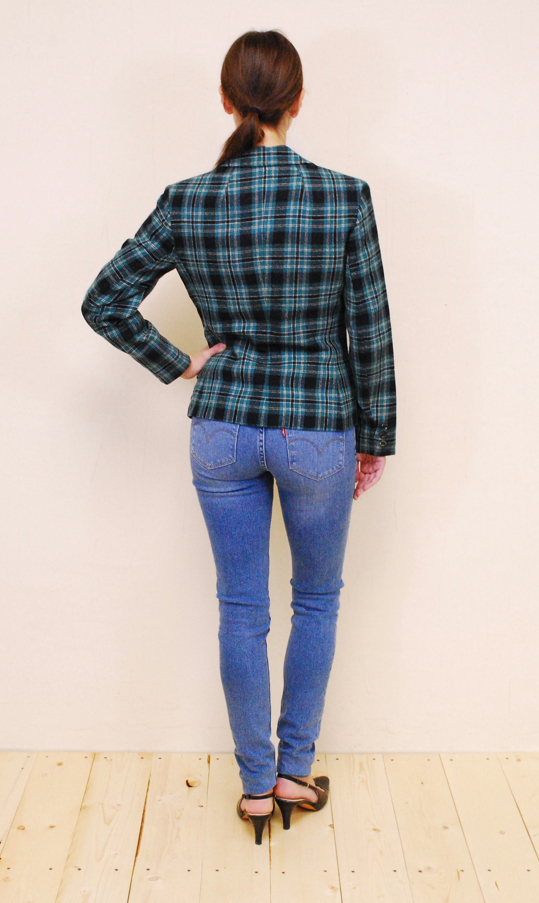 1960's/70's Plaid YOUNG PENDLETON Women's Wool Suit Jacket