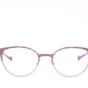 1990er Jahre LAFONT - ISSY & LA Panther Print Katzenaugen Brille / Modell Voila 7001 / Made in France / Seltenes Sammlerstück Retro #2533