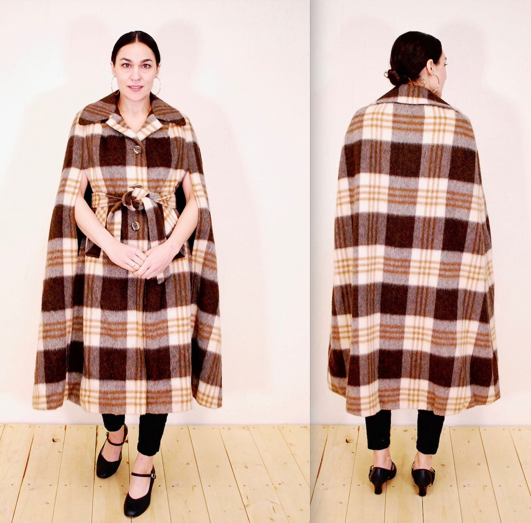 1970s Wool Maxi and Poncho Cape | XS/S