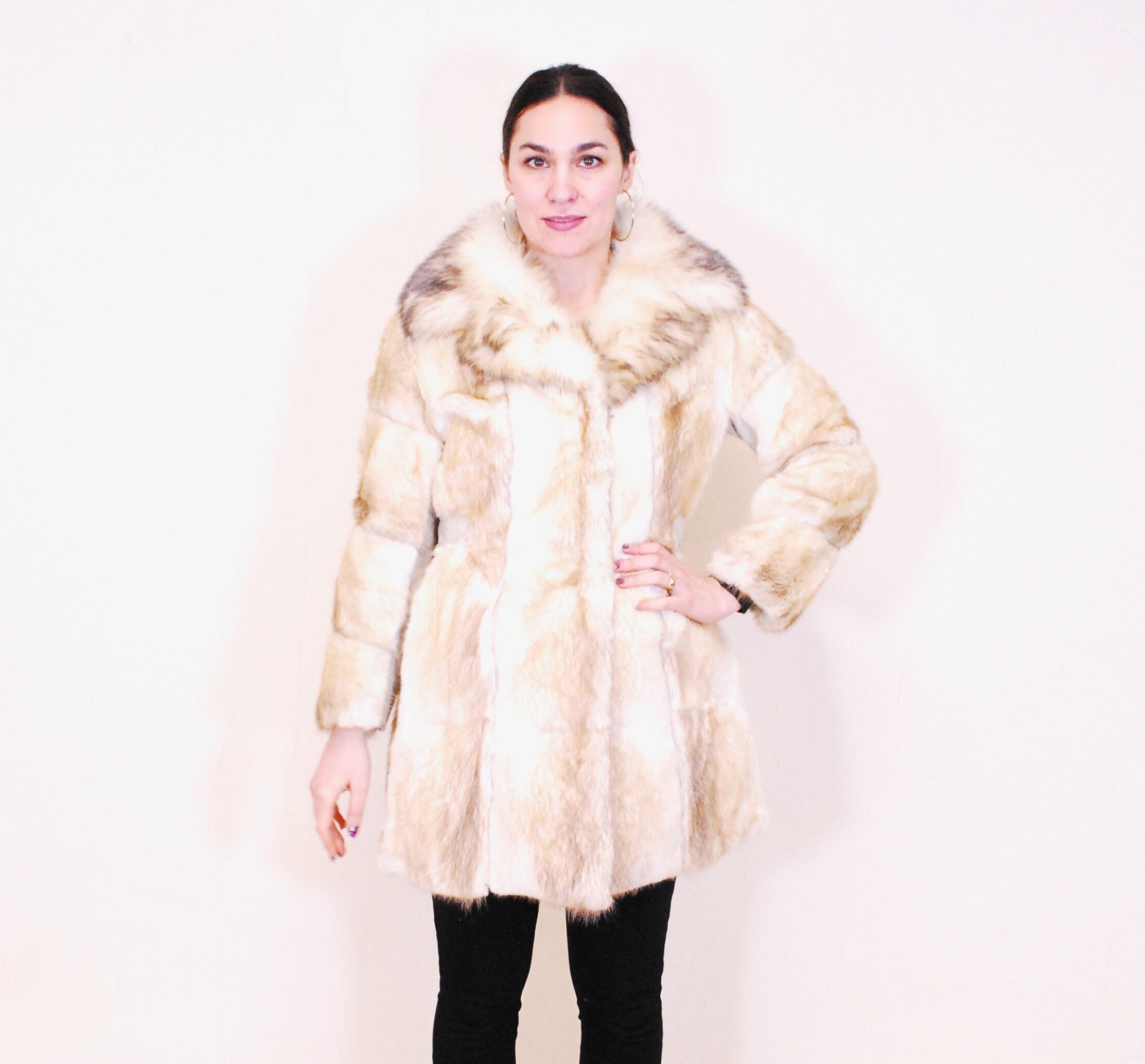 Her lip to／Convertible Fur Tippet Coat Convertible Faux Fur Tippet Coat