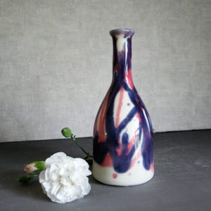 Purple Bottle Vase - Glazed Pottery - Posey Vase