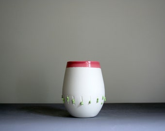 Pot à verres « Dribble » en porcelaine rose