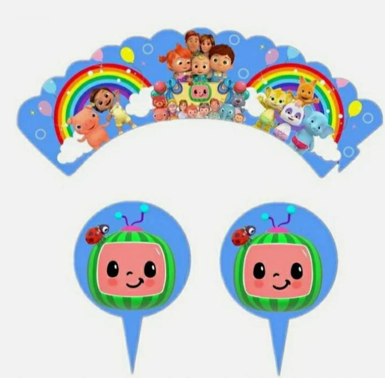 42 Pc. Cupcake Wrappers & Cupcake Toppers Set 24 Etsy