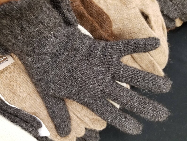 Alpaca Fiber Knitted Gloves Etsy