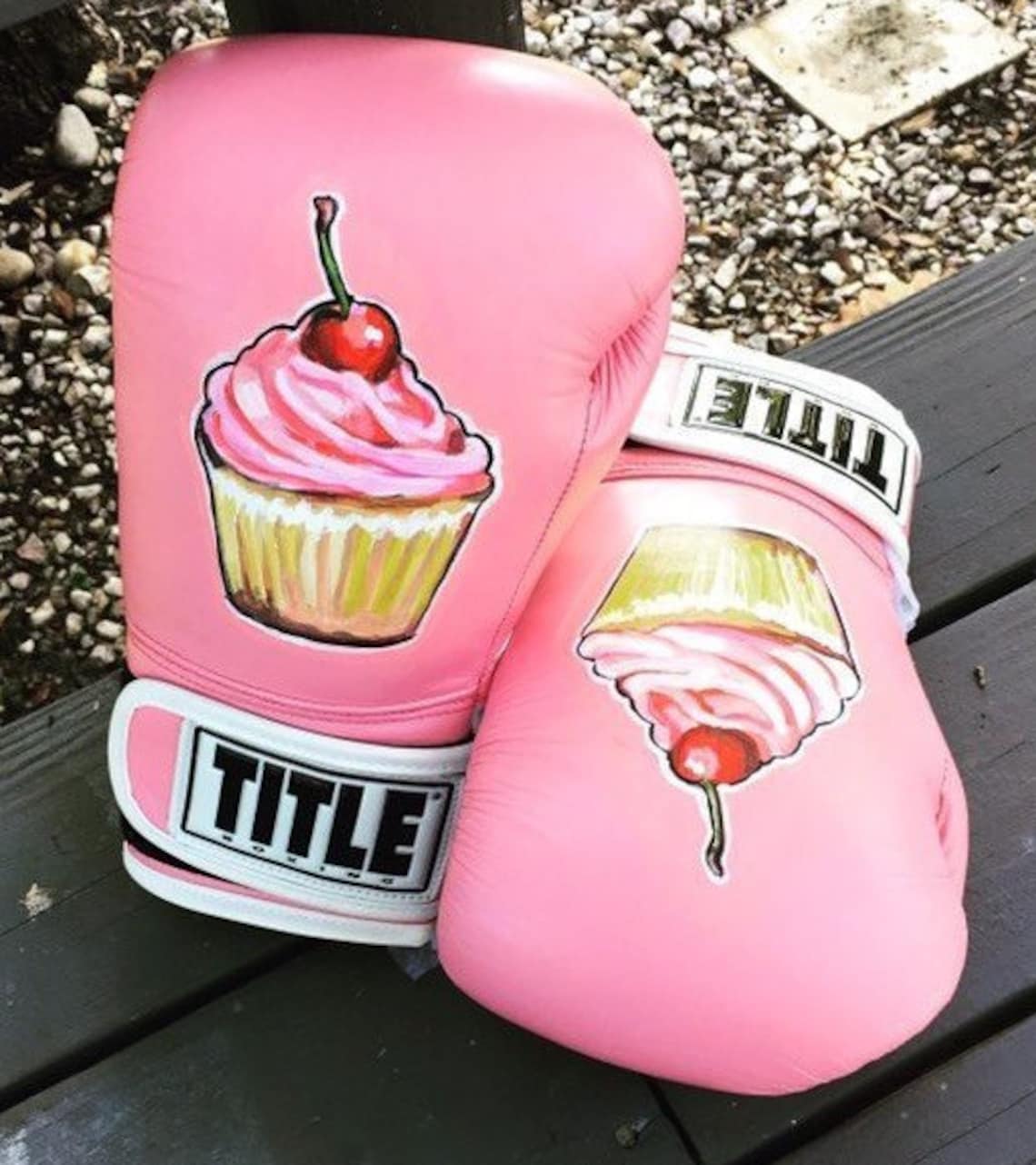 Hand Painted Boxing Gloves the Cupcakes Etsy