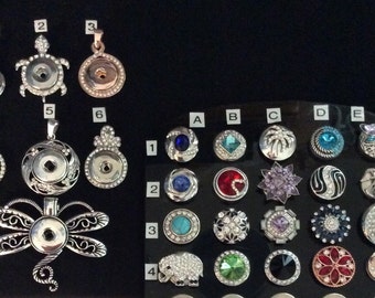 Two Free Snaps with pendant. Select a Pendant 1 thru 7, then Select  Snaps. Option 1 Pendants, Option 2 Snaps. Great gift.