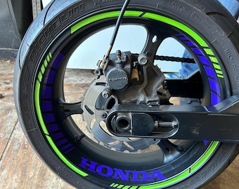 Juego de calcomanías para ruedas Honda