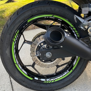kawasaki wheel decal set