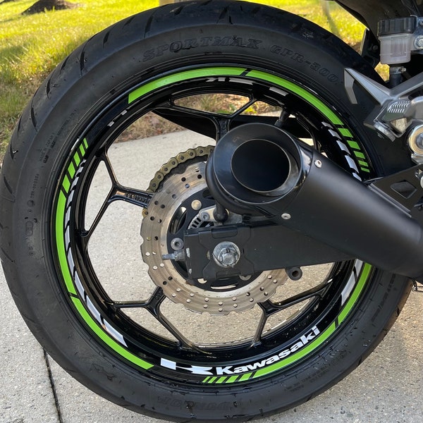 kawasaki wheel decal set