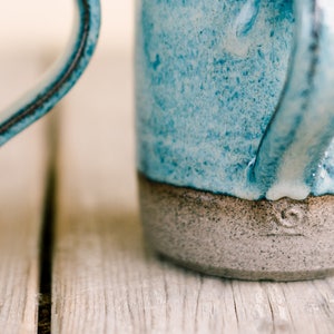 Ensemble de tasses turquoise en céramique, tasse à café en céramique, ensemble de tasses en céramique turquoise, ensemble de tasses à thé en poterie, LOT DE DEUX, cadeau pour les amateurs de café, image 3