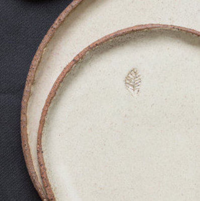 Ceramic Dessert Creamy White Plates Set Ceramic Serving Dish Etsy