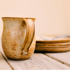 Ceramic rustic brown coffee mug, Pottery tea cup, Pottery coffee mug handmade, Ceramic tea cup set, Coffee lovers gift, Gift for her