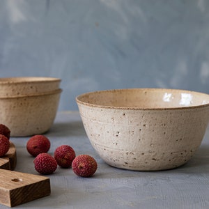 Ceramic white soup bowl set, Ceramic serving dish, Pottery rustic bowl set, Pottery serving dish, SET OF TWO, Gift for her, Gift for mom