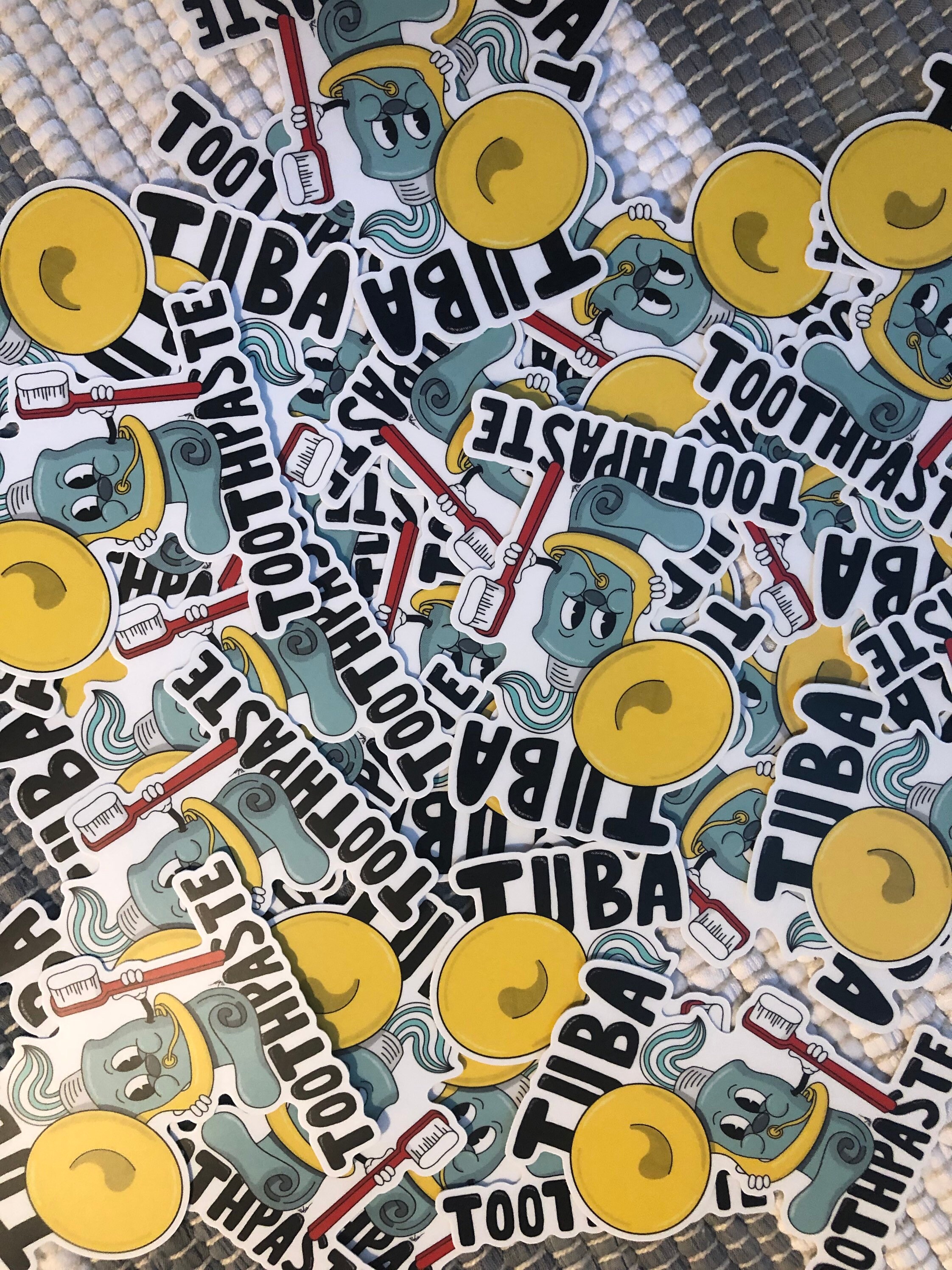 Tuba Toothpaste 4 Inch Sticker Etsy