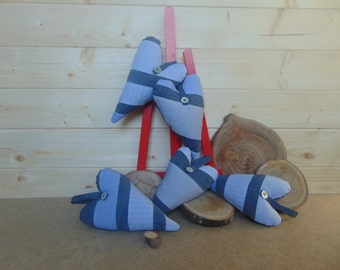 cuori in tessuto con lavanda