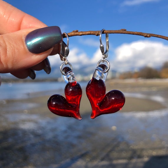 Art glass earrings clearance