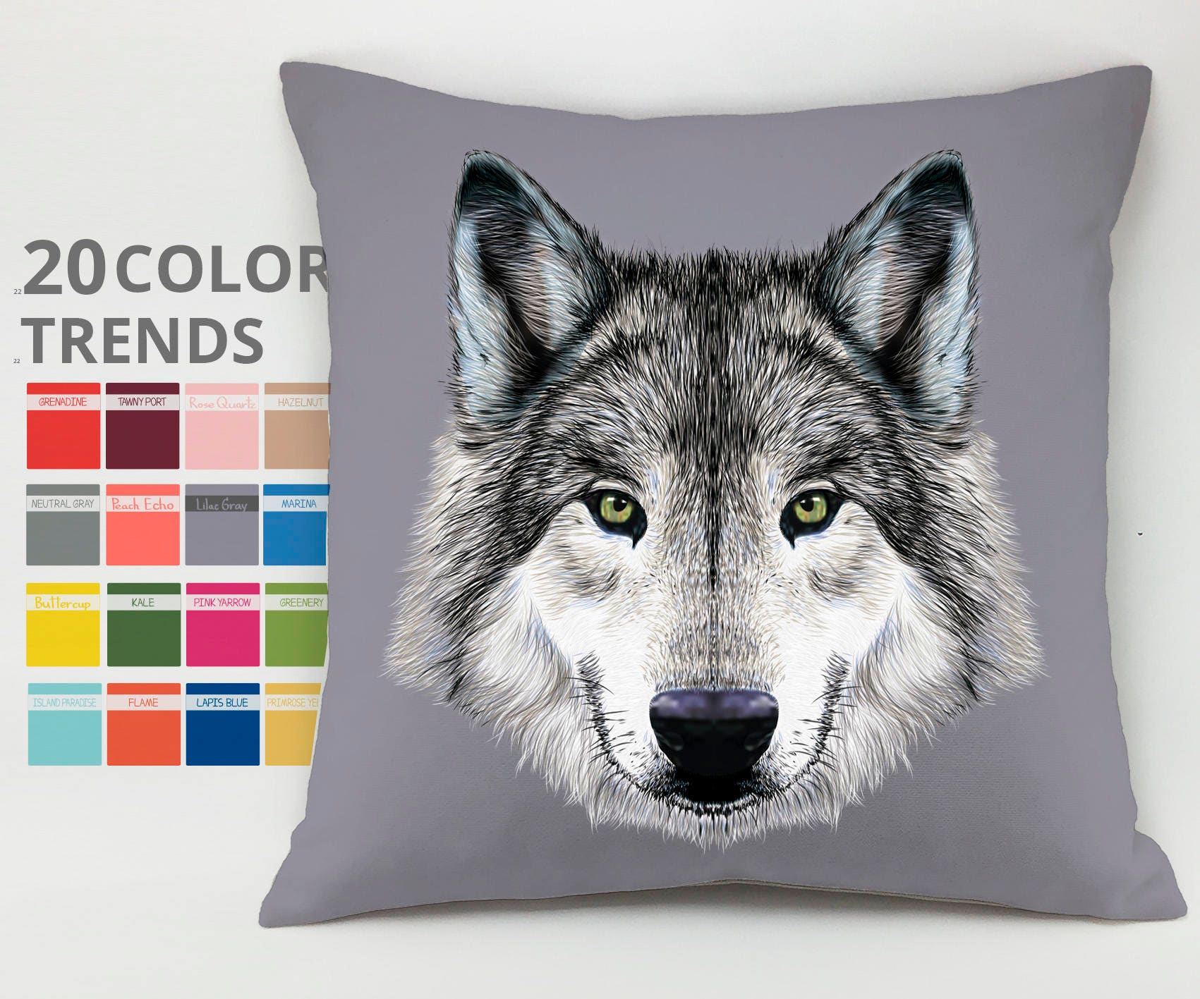 Wolf Pillow Case Cushion Case Decorative Pillow Throw Pillow Etsy