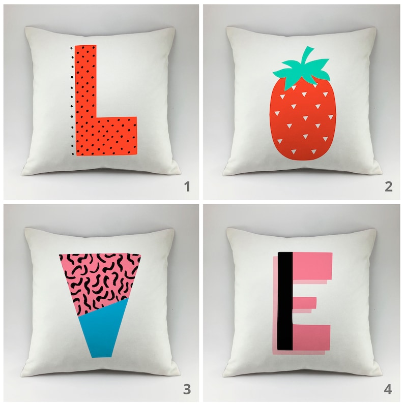 Alphabet Pillow Cover Decorative Pillow Throw Pillow Cushion Etsy