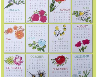 Desk Calendar 2018 -- Floral Calendar