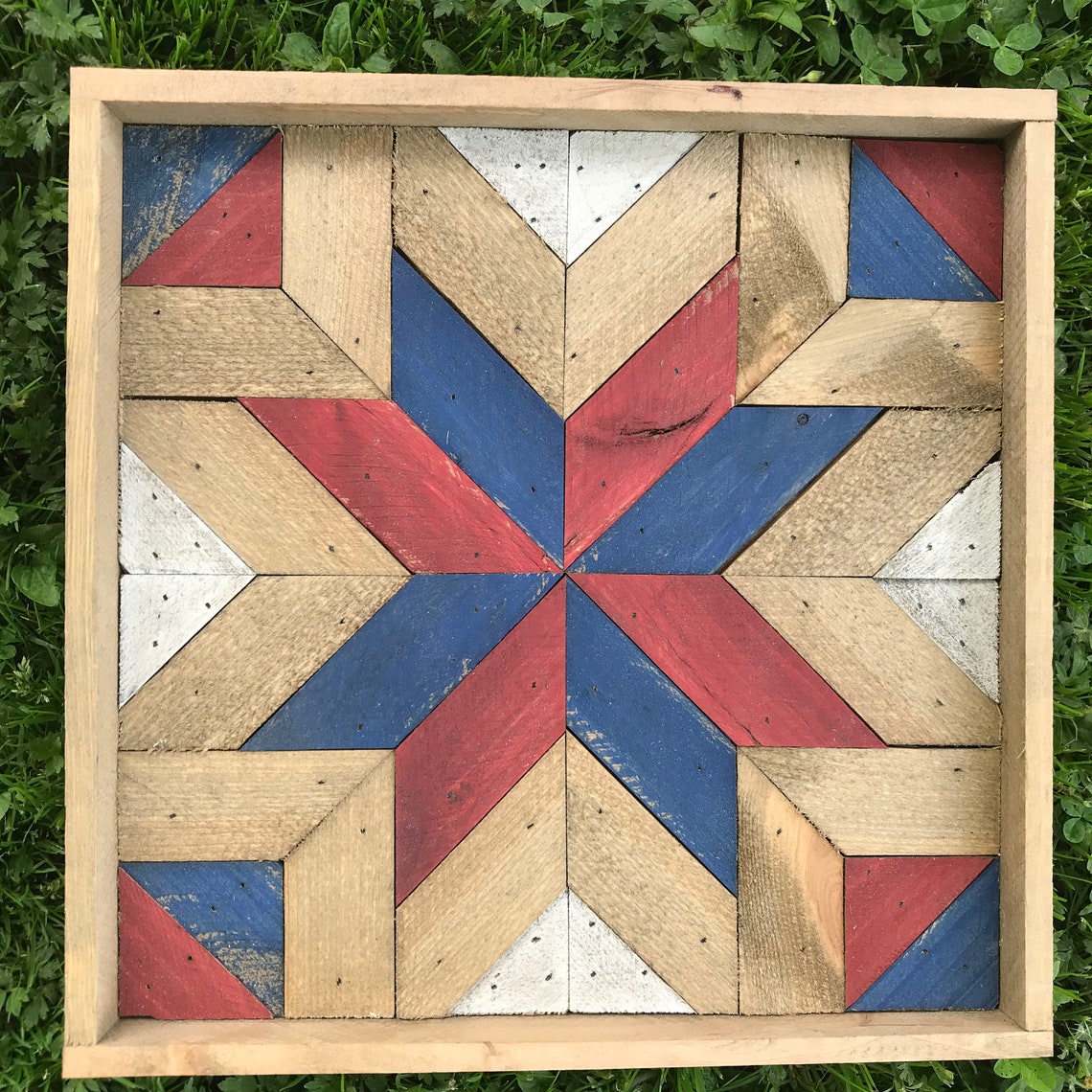 Barn Quilt American Flag Wood Barn Quilt Barn Star America Etsy