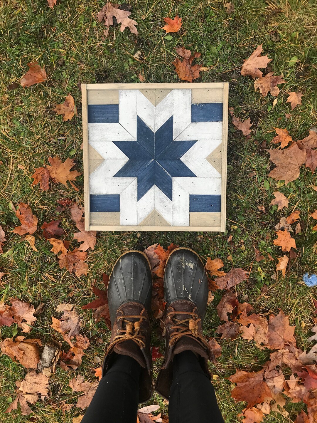 Barn Quilt Wood Barn Quilt Blue Star Barn Wood Wood Art Etsy