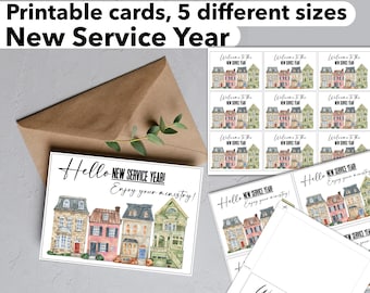 New service year card 2026 2027 pioneer gift. Enjoy your ministry gift. JW stationary printable greeting card