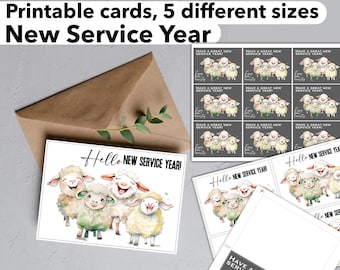 New service year card. 2026 2027 pioneer gift. Enjoy your ministry gift. stationary printable greeting card