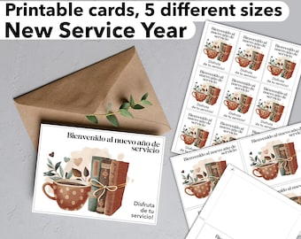 Spanish Pioneer Service Year Card 2025-2027: Printable Ministry Gift (Digital Download)