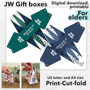 JW anziano pioniere scatola stampabile, sacchetto regalo anziani pionieri regalo, download digitale incoraggiante stampabile