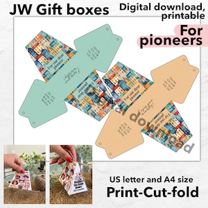 JW 長老開拓者ボックス印刷可能、ギフトバッグ長老開拓者プレゼントギフト、デジタルダウンロード励まし印刷可能