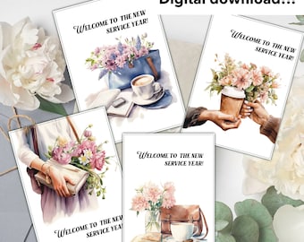 New service year card pioneer gift. Enjoy your ministry gift stationary printable greeting card