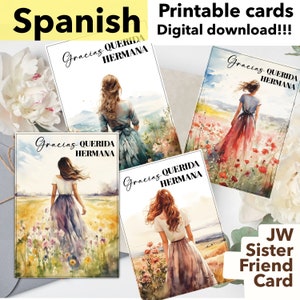 JW Karte Spanische Älteste Frau Freundin Schwester Sprüche Pioniergeschenk Beileidskarten Bibel Ermutigung JW digitaler Schriftältester
