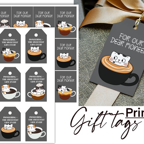 Pionier Geschenkanhänger Pioniere, Aufkleber zum selbst ausdrucken. Vielen Dank Pionier Geschenk, digitaler Download Briefpapier,